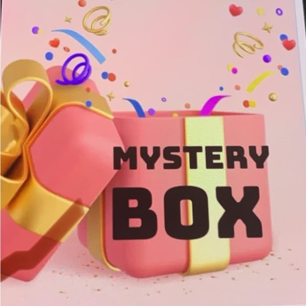 Mystery Box with Gold Ribbon